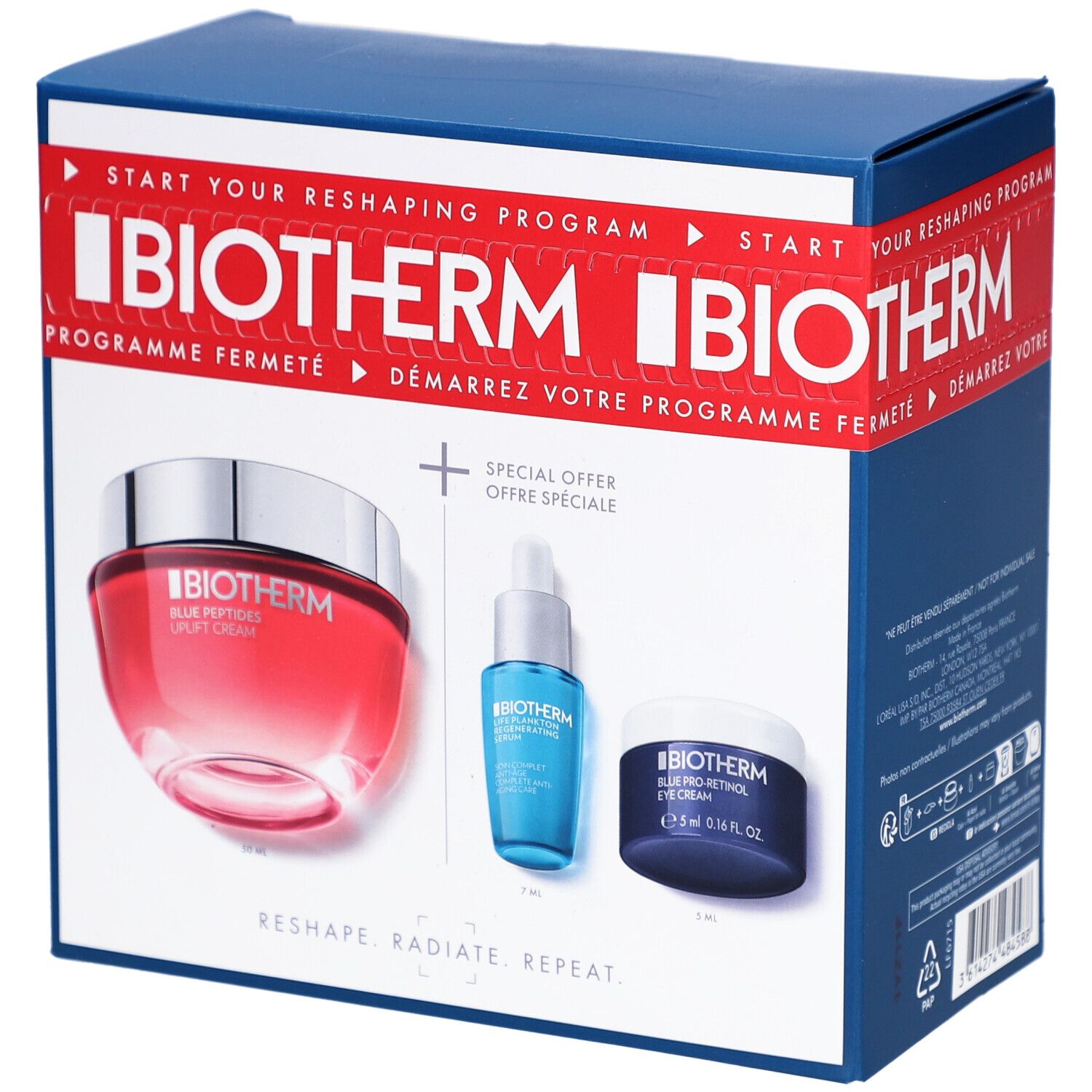 BIOTHERM Blue Peptides SPF 30 Routine Set – 50ml + 7ml + 5ml 1 St