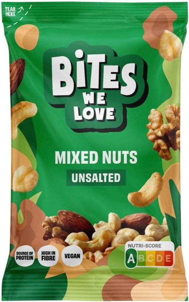 BitesWeLove Mixed Nuts Unsalted 30g