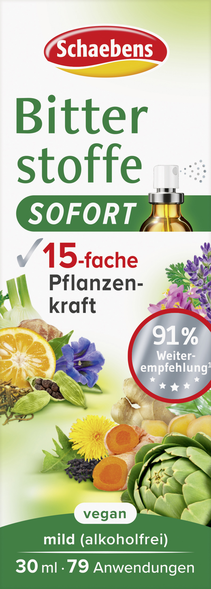 Schaebens Bitter substances SOFORT-Spray mild