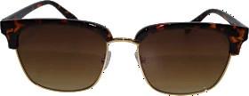 SUNDANCE Sunglasses adults brown patterned frame & golden frame, Havana look, 1 piece