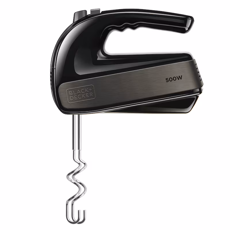 BLACK+DECKER BXMX500E 500W Stand Mixer with 5 speed settings + turbo function, 2 types of beaters: mixer and whisk