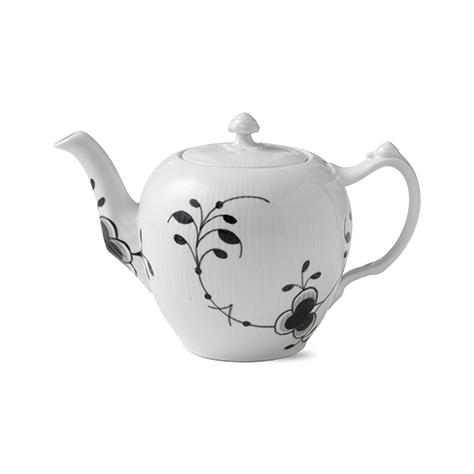 Royal Copenhagen Black Fluted Mega Black Teapot