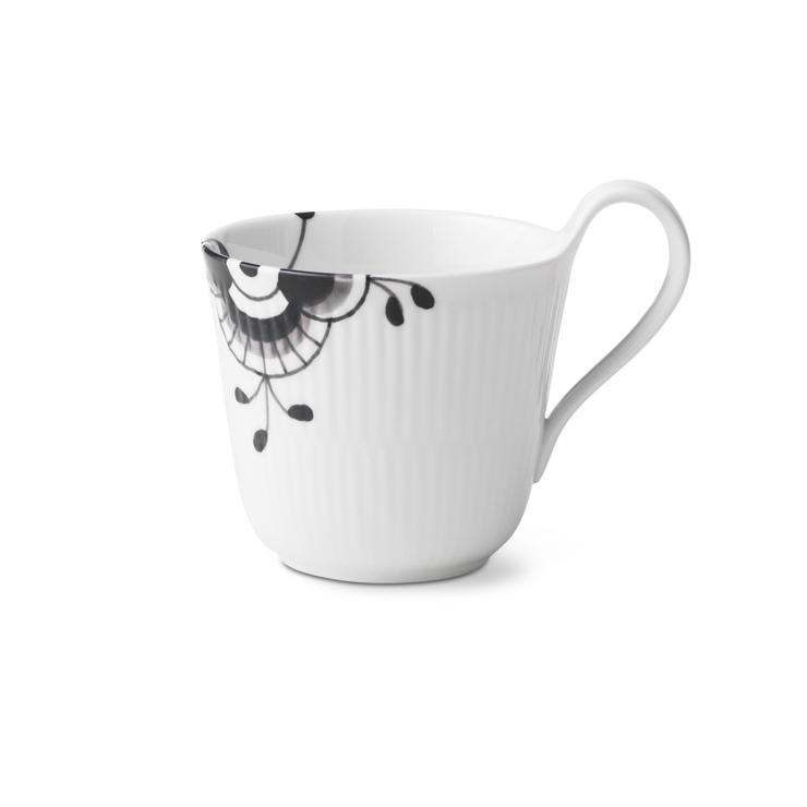 Royal Copenhagen Black Fluted Mega Cup With High Handle