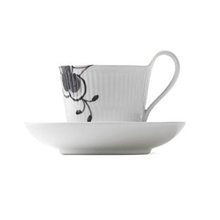 Royal Copenhagen Black Fluted Mega Cup Black With High Handle