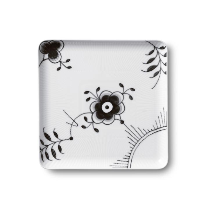 Royal Copenhagen Black Fluted Mega Plate Square