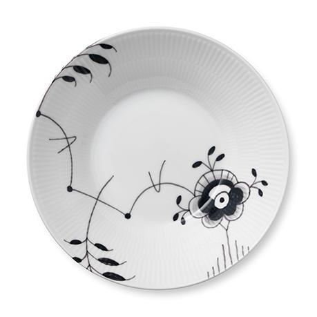 Royal Copenhagen Black Fluted Mega Deep Plate Black Ø 24Cm