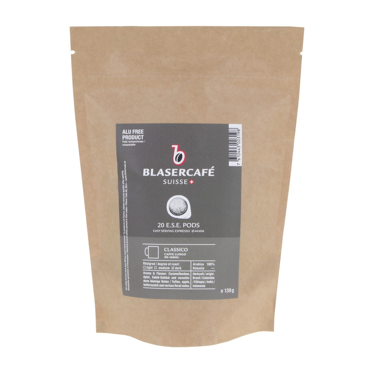 Blasercafé Classico Pads 20 Pieces