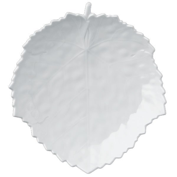 Leaf-shaped bowl, white (21cm) by KPM