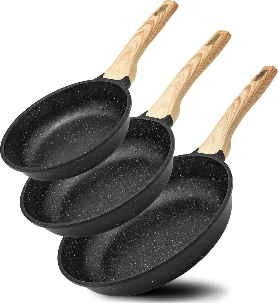 sonstige BLAZANT Pan Set Induction 20 24 28 cm Non-stick Granite Pan