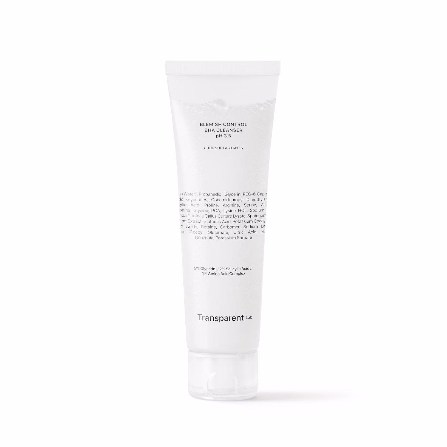 Transparent Lab Blemish Control BHA Cleanser pH 3.5