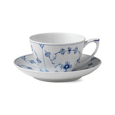 Royal Copenhagen Blue Fluted Plain Tea Ribbed