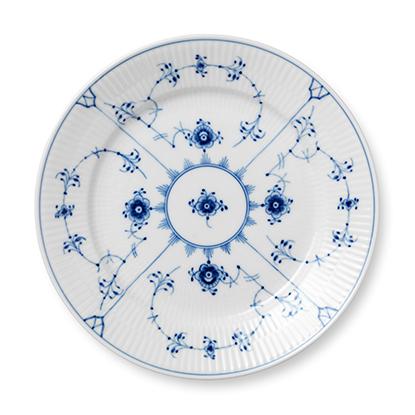 Royal Copenhagen Blue Fluted Plain Plate Ribbed