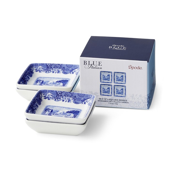 spode Blue Italian plates 8x8 cm pack of 4
