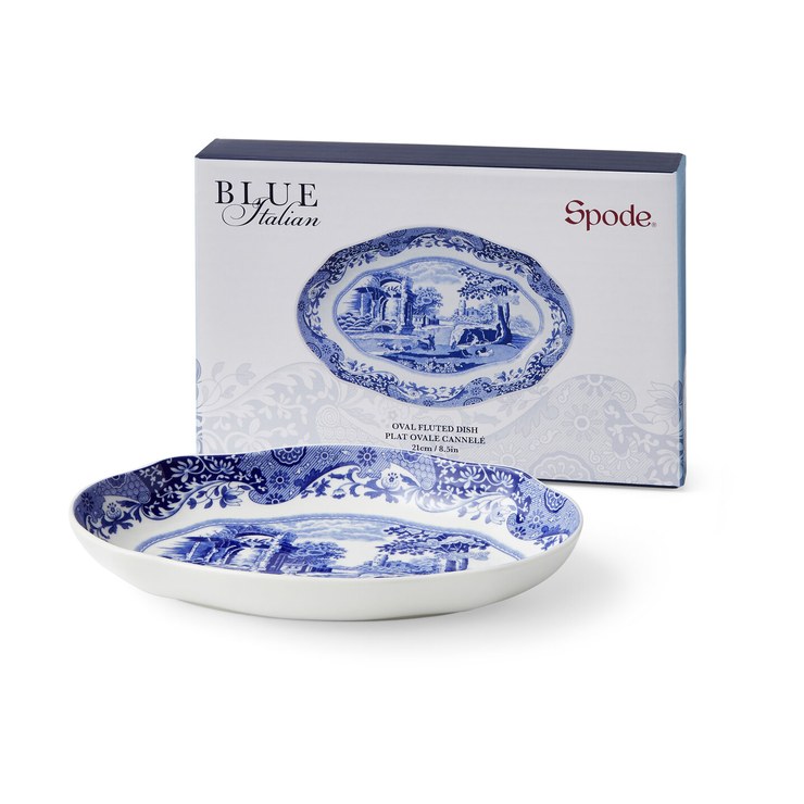 spode Blue Italian plate oval 14x21 cm