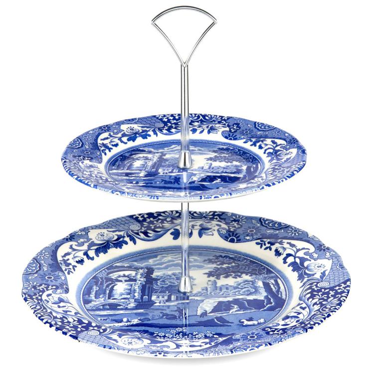 spode Blue Italian cake stand
