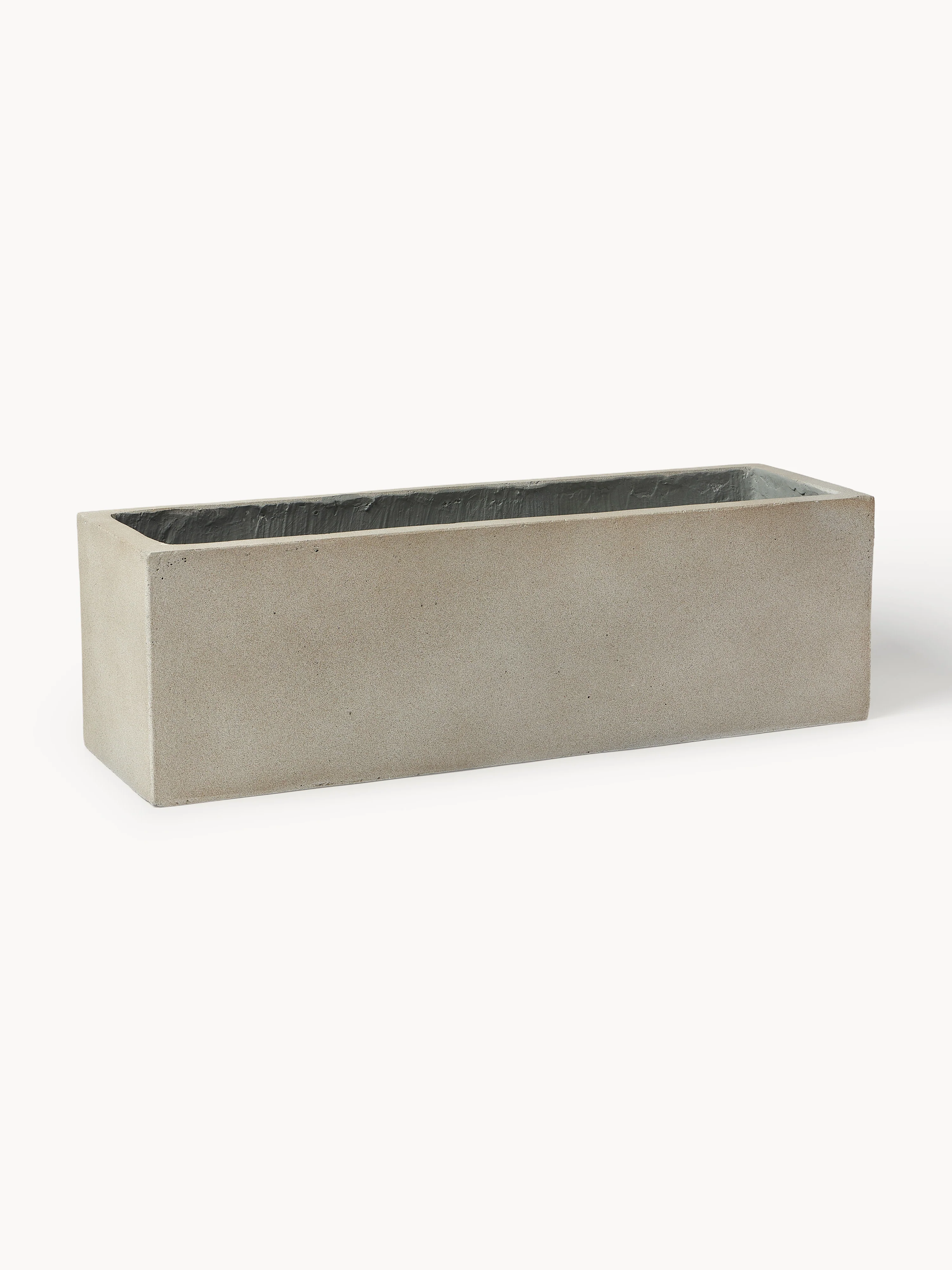 Westwing Collection Tuscany concrete flower pot, H 19 cm, Light beige