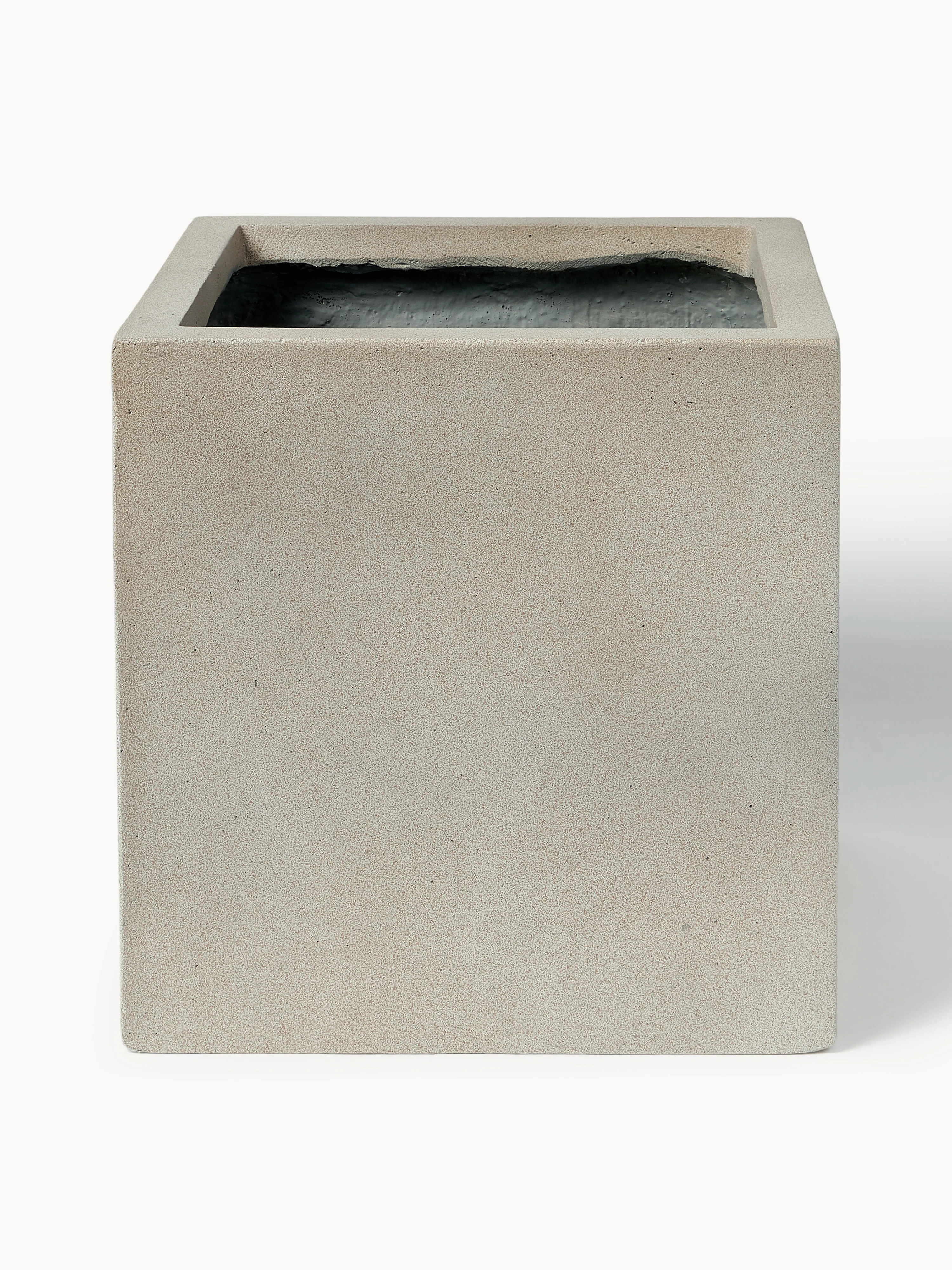 Westwing Collection Tuscany concrete flower pot, H 30 cm, Light beige