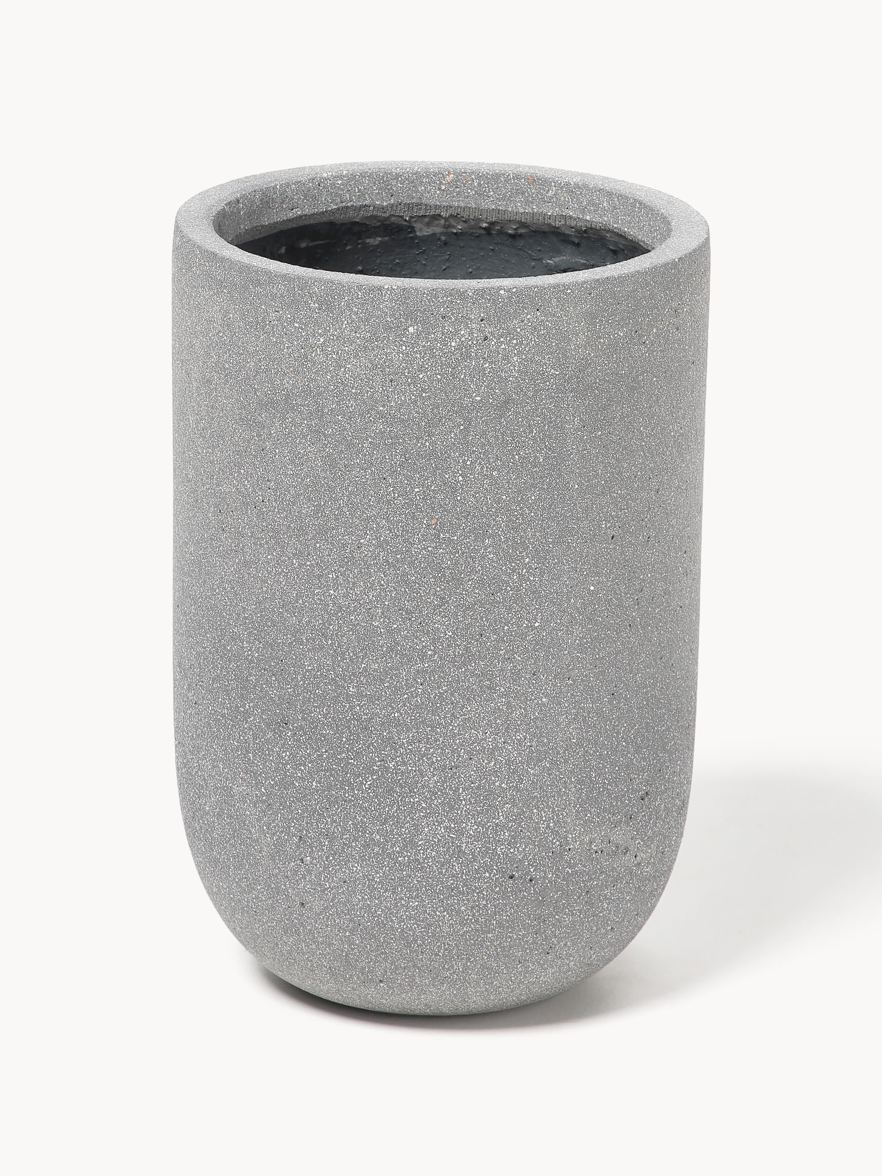 Westwing Collection Tuscany concrete flower pot, H 34 cm, Gray