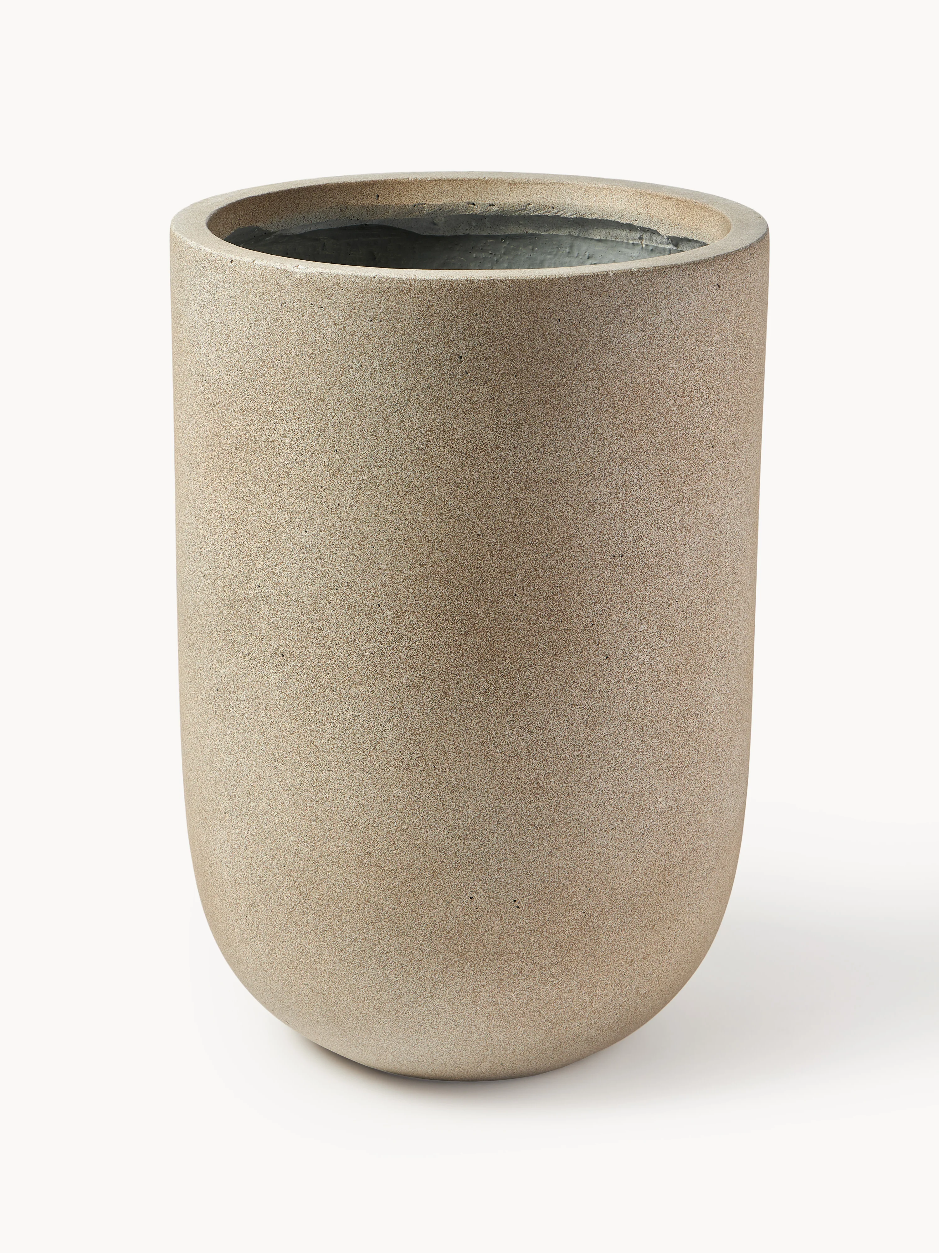 Westwing Collection Tuscany concrete flower pot, H 40 cm, Light beige