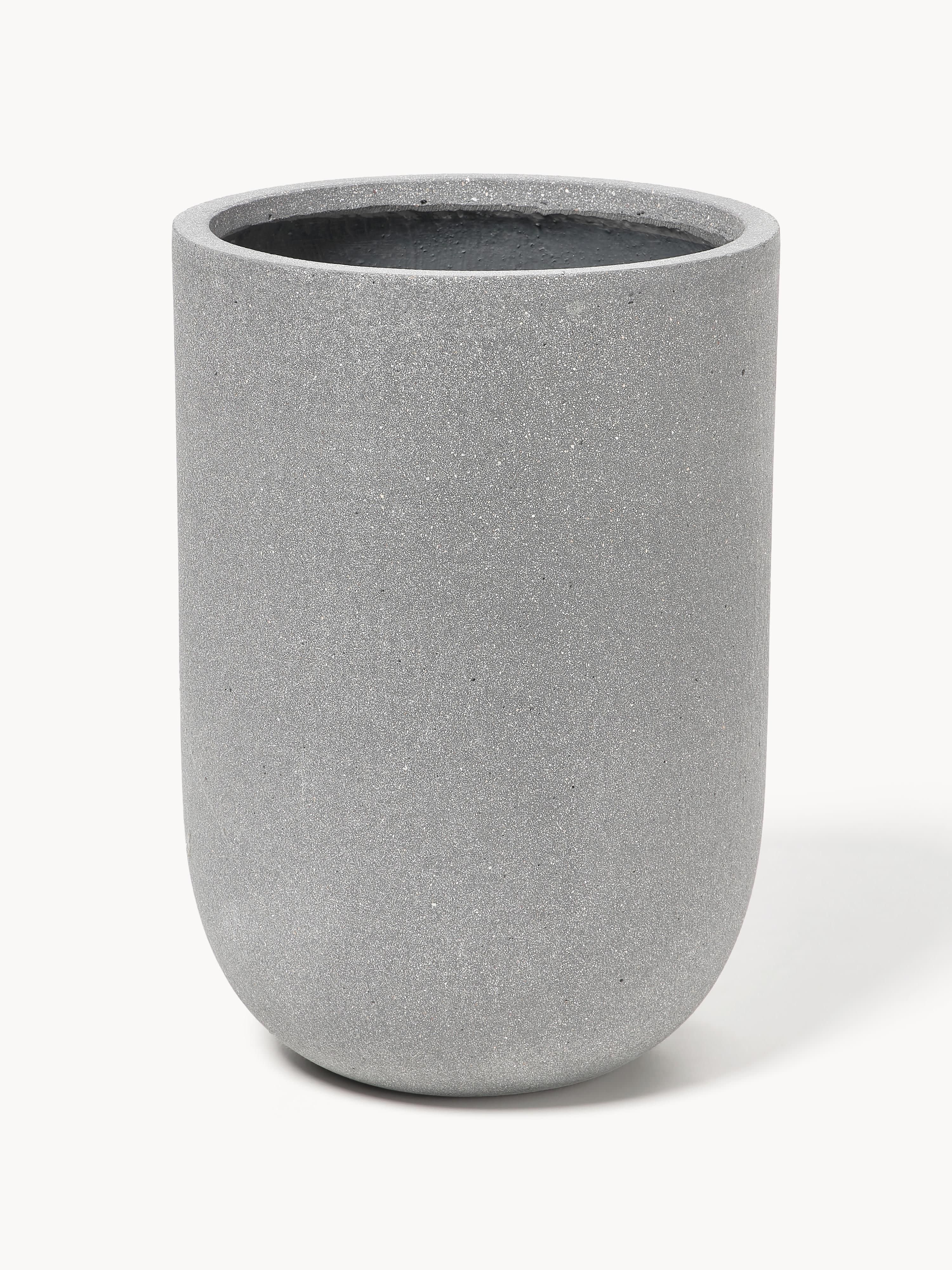 Westwing Collection Tuscany concrete flower pot, H 49 cm, Gray