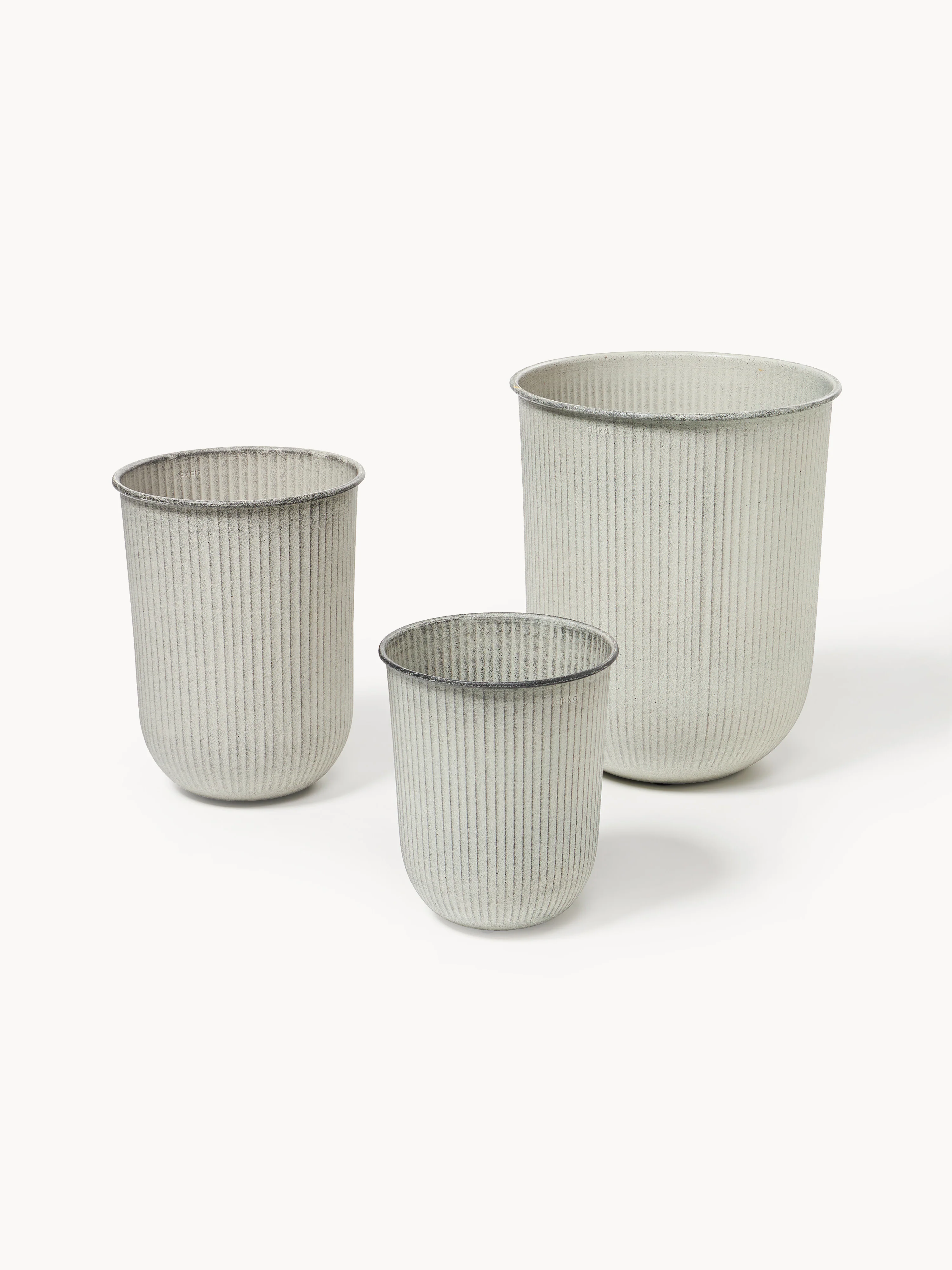 dbkd Out Stripe flower pots, set of 3, Light beige, matte
