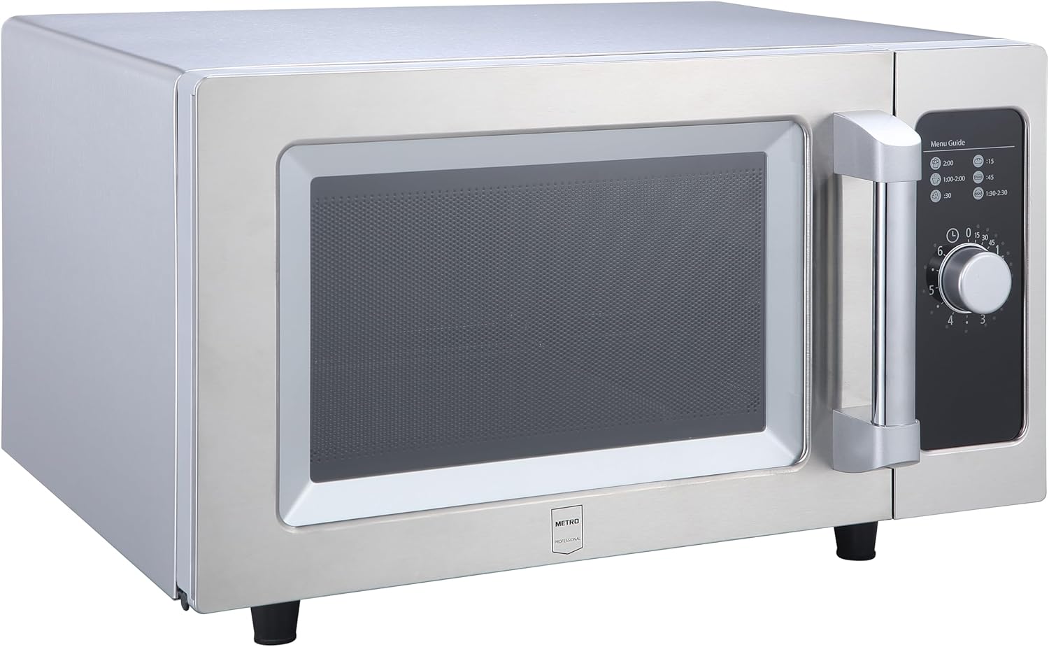 METRO Professional GMW1125-K Microwave Oven Stainless Steel 51.1 x 43 x 31.1 cm 1000 W / 230 V 25 L Mechanical Button Operation with LED Light Surrounding Button Silver