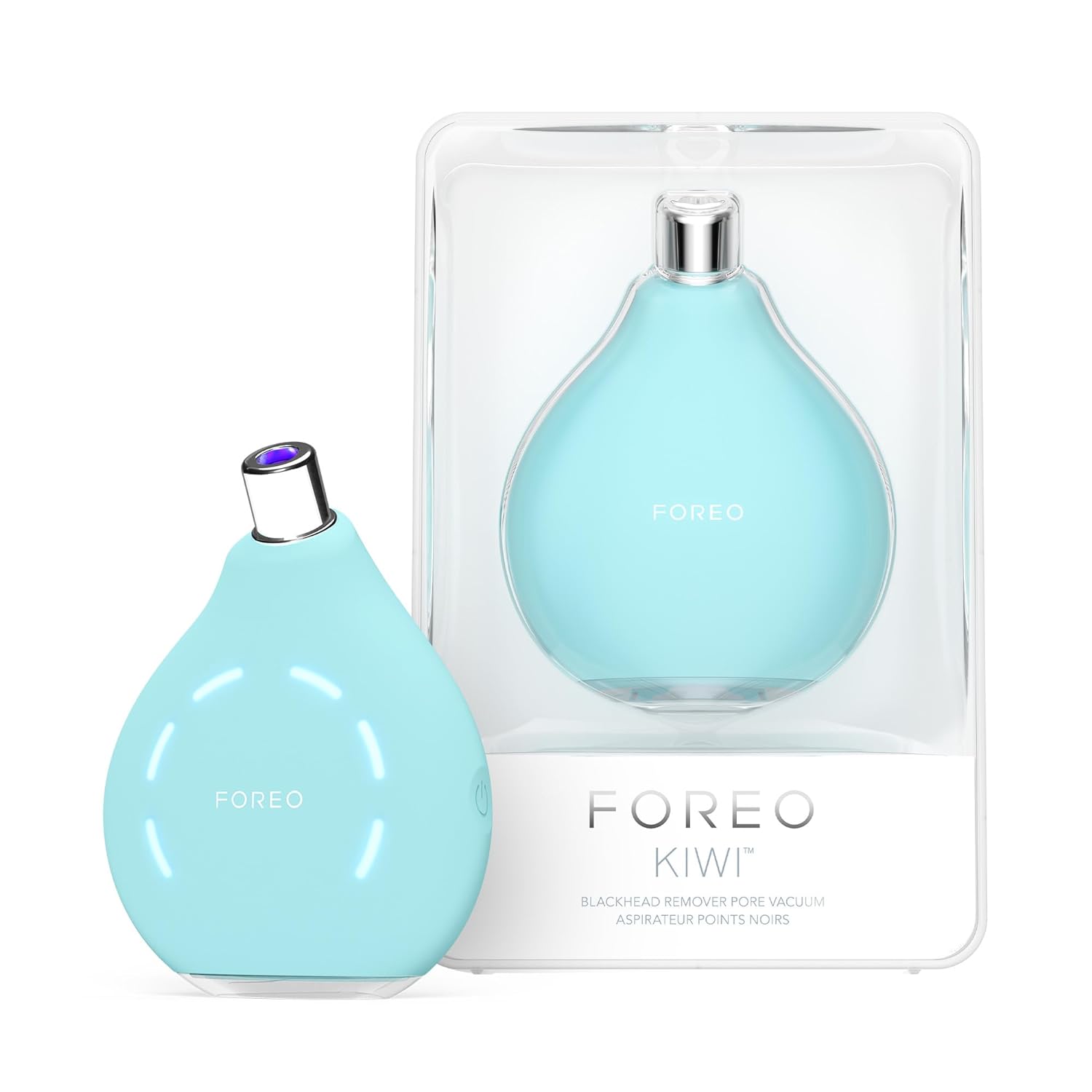 FOREO KIWI White Pimple & Blackhead Remover for Face - Face Skin Care Tools - Blackhead Remover for Face & Nose - No Pore Strips - Quick & Effective Pore Cleaner