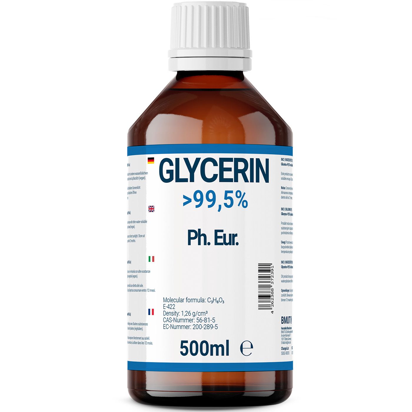 BMUT Glycerin 99.5% Ph.Eur., 500 ml
