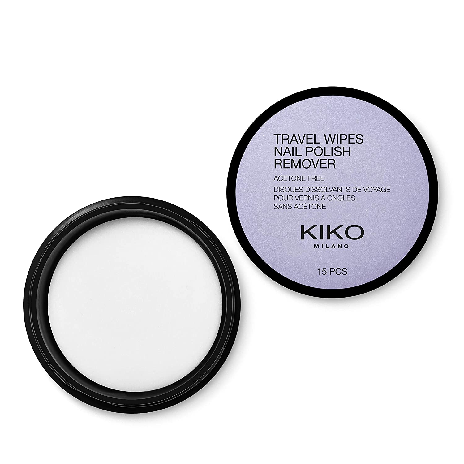 KIKO Milano Nail Polish Remover Wipes, Acetone-Free Wipes for Removing Nail, 