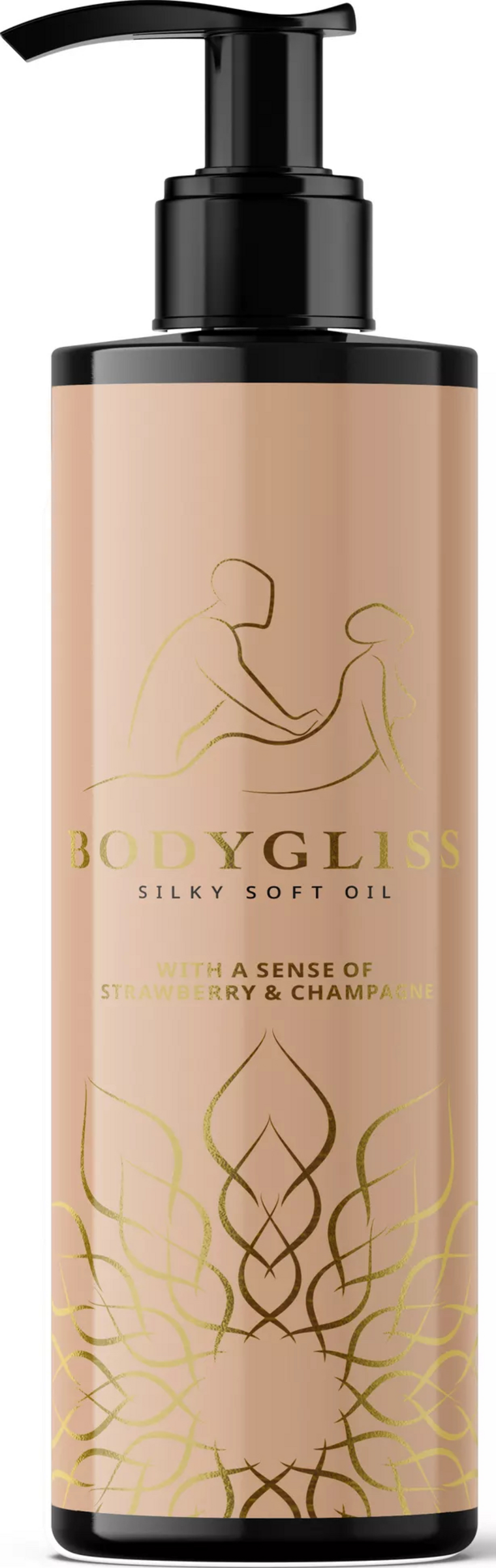 BodyGliss Massage Oil & Lubricant Strawberry & Champagne, 150 ml