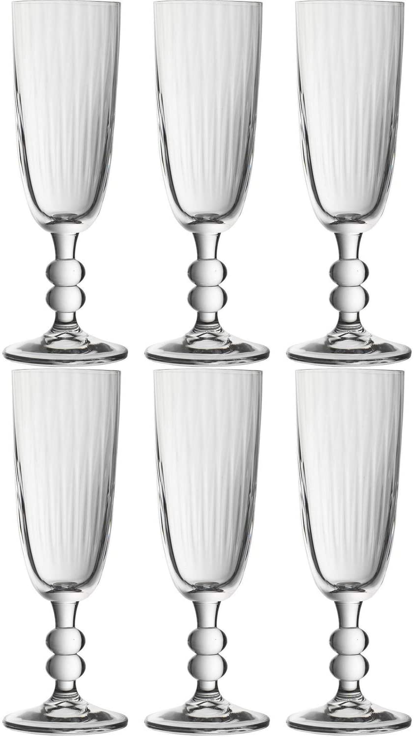 Bohemia Cristal New England Champagne Flute Height 19.5 cm Capacity 180 ml One Size