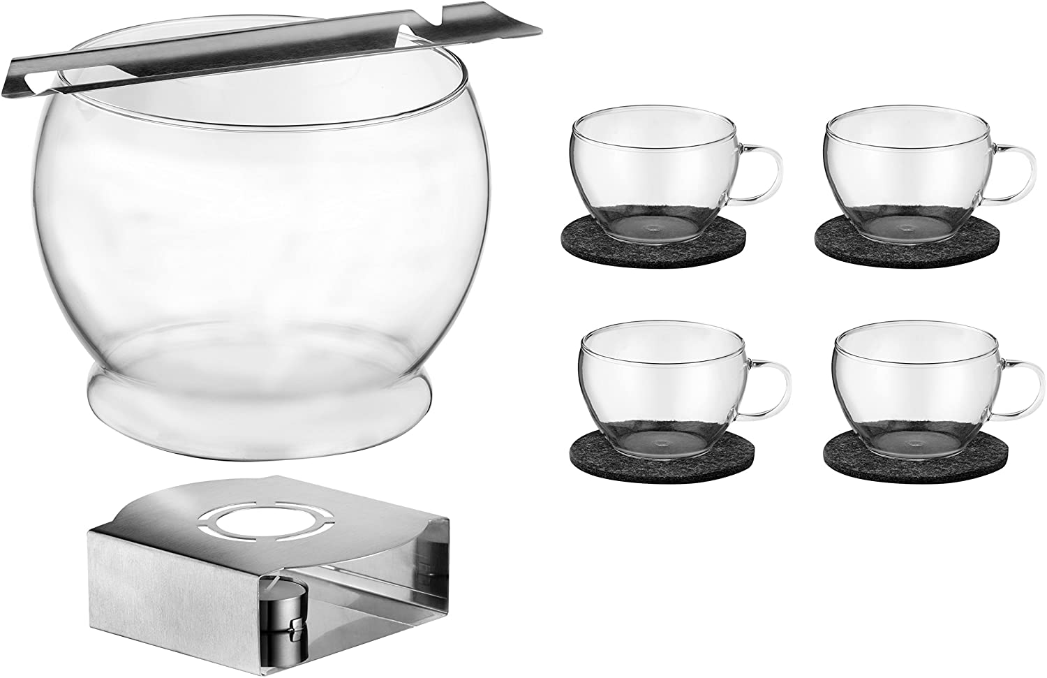 Bohemia Crystal Feuerzangenbowle Set Balance 11 teilig
