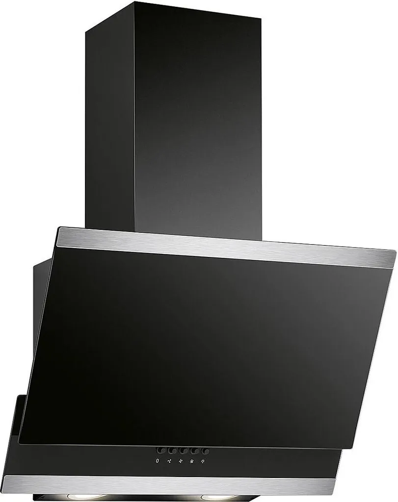 Bomann 60cm Cooker Hood | Recirculating and Extraction Hood | Includes Mounting Hardware and Exhaust Hose | 3 Speeds | DU 7610 G Black