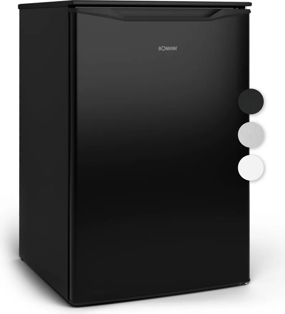 Bomann 87L Freezer | Small freezer with a temperature range of ≤ -18°C | 3 drawers | Reversible door hinge | GS 7253 black-stainless steel