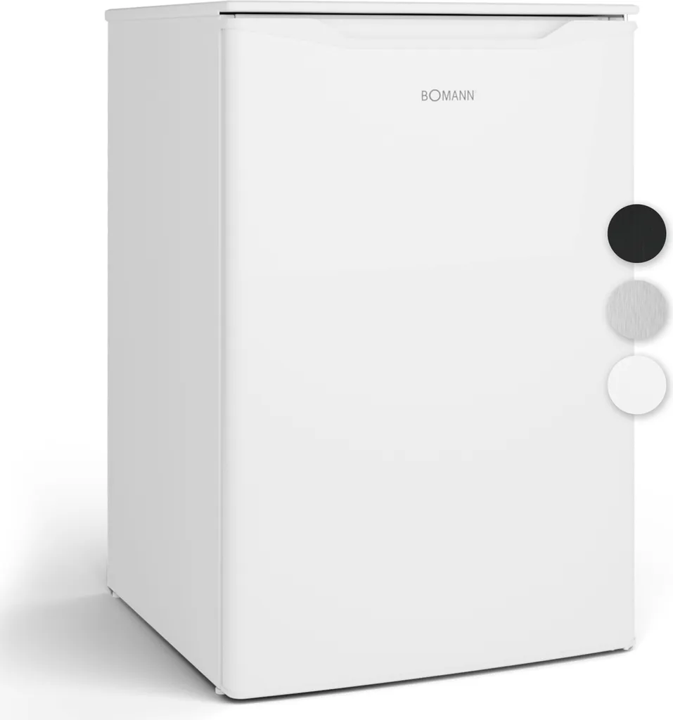 Bomann 87L Freezer | Small freezer with a temperature range of ≤ -18°C | 3 drawers | Reversible door hinge | GS 7253 white