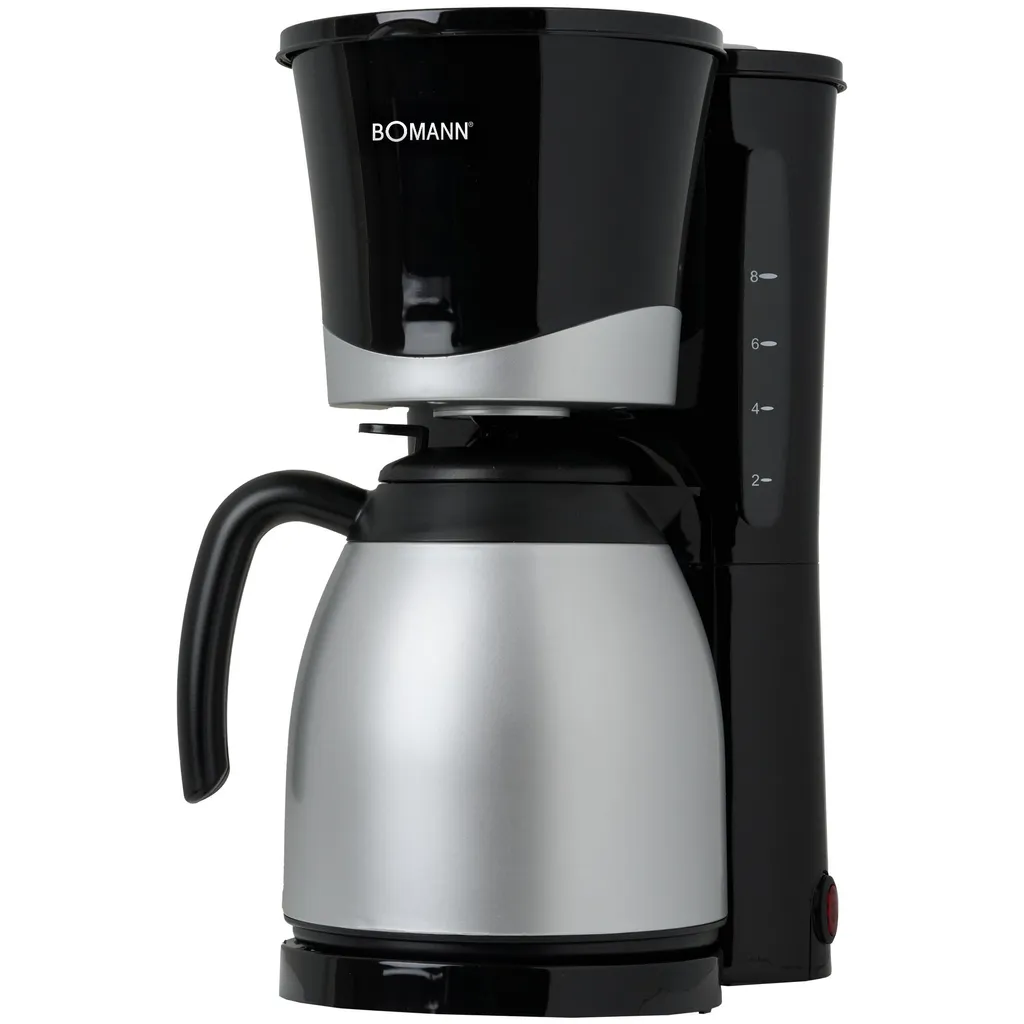 Bomann coffee maker with thermal carafe | for 8-10 cups of coffee | filter coffee machine | 1 liter | filter coffee machine | KA 168 black