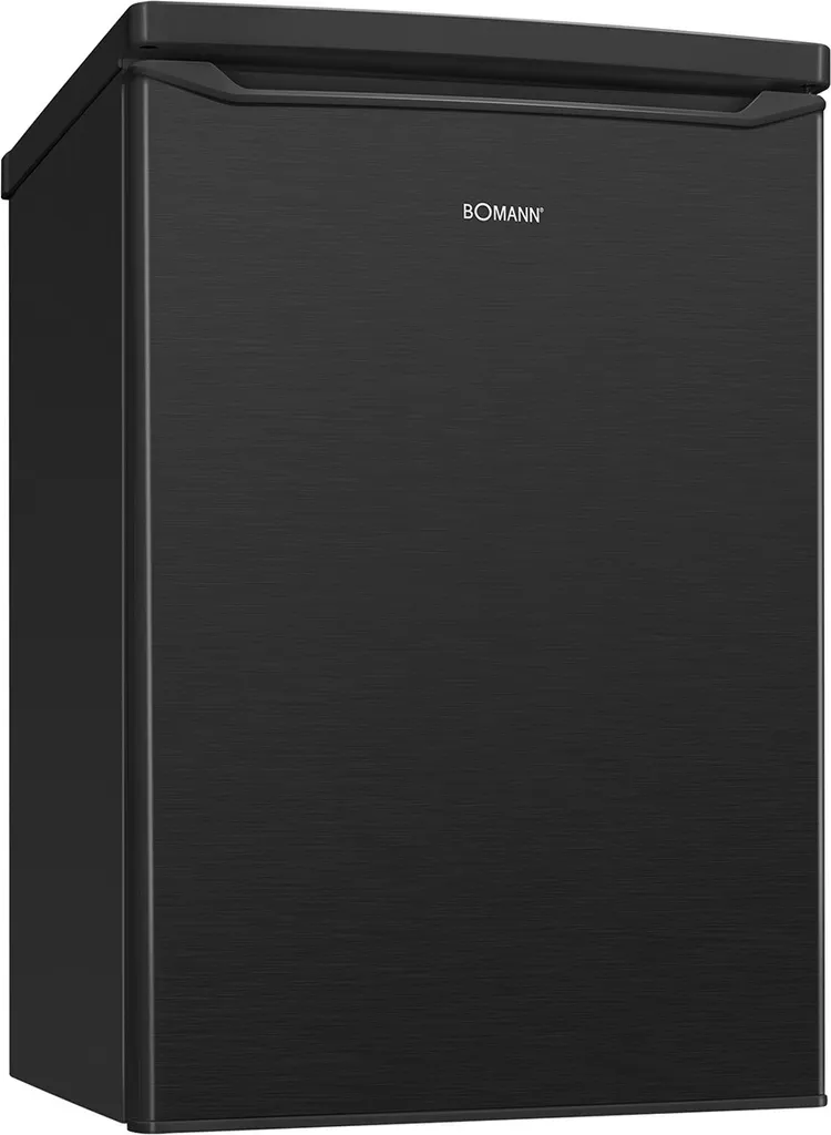 Bomann Refrigerator with Freezer Compartment | 109L | 2 Shelves | with 4-Star Freezer Compartment | with Fruit and Vegetable Drawer | KS 7251 Black