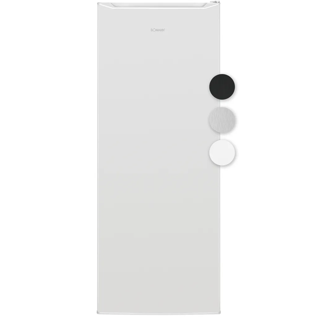 Bomann Refrigerator without Freezer Compartment 242L | 0° - 8°C | 5 Shelves | Quiet Beverage Refrigerator | Bottle Cooler | Full-Size Refrigerator VS 7363 White