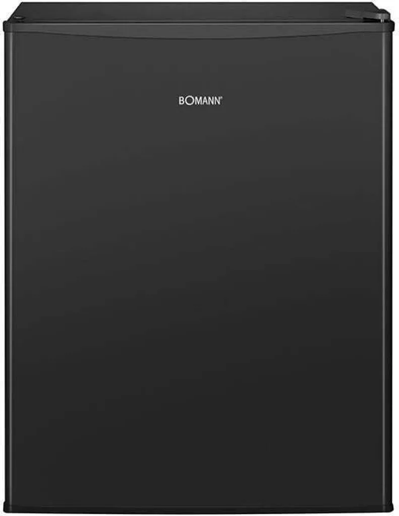 Bomann Mini Fridge with 58L capacity, small refrigerator with 2 removable glass shelves, with stepless temperature control - KB 7347 black