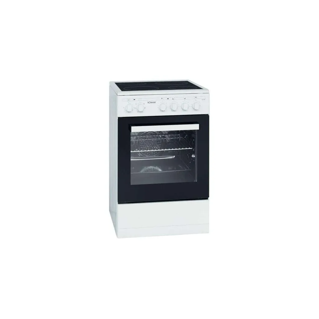 Bomann® 50cm Oven with Hob | 50cm Freestanding Electric Oven with 4 Hobs | 43L Oven | Top/Bottom Heat | 40°C-240°C | Includes Baking Tray & Grill Rack | Electric Oven with Hob EHC 7939
