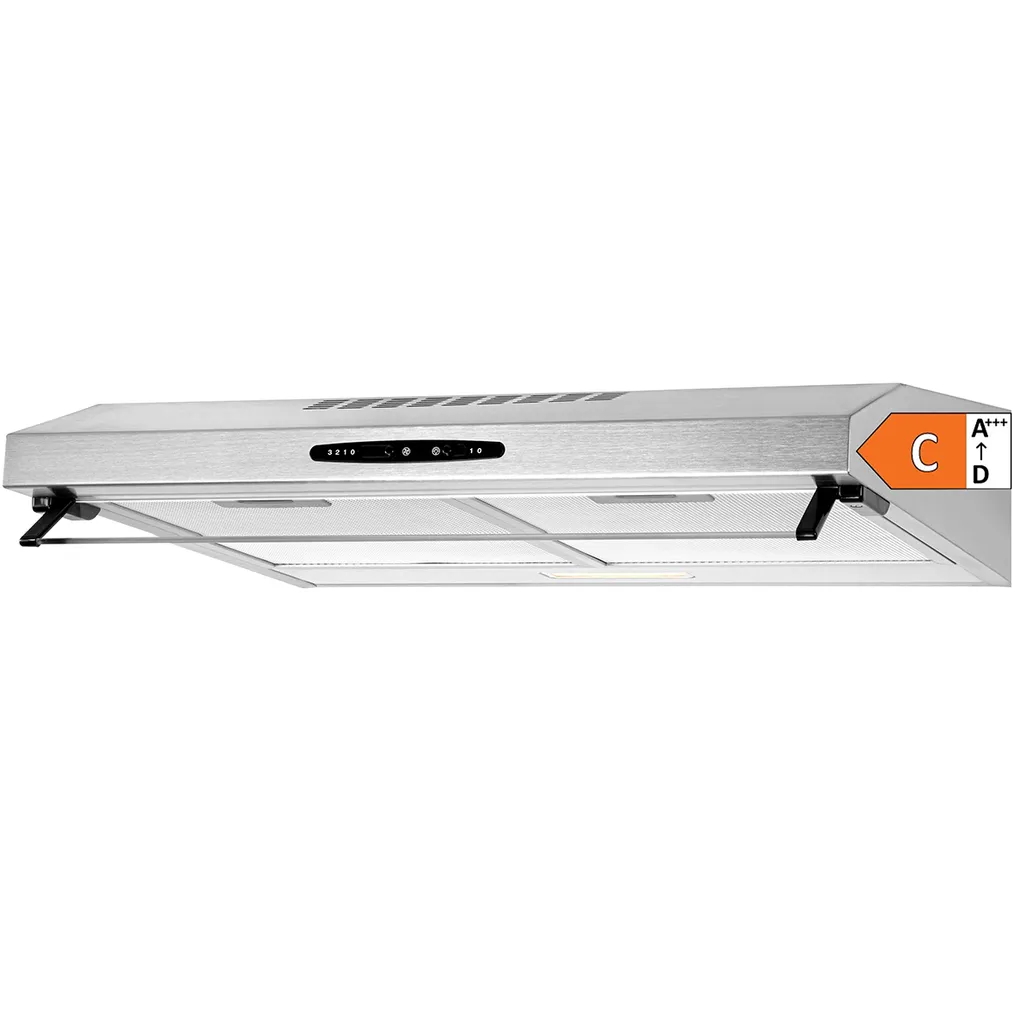 Bomann® 60cm Under-Cabinet Cooker Hood | Recirculating and Ducted Operation | Includes Filter and Mounting Hardware | LED Lighting | 3 Speeds | DU 623.3 inox