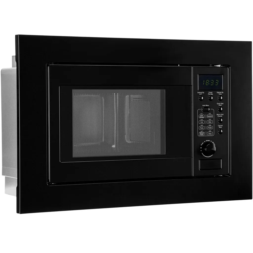 Bomann® Built-in Microwave with Grill | 60cm | 800W Microwave | 1000W Grill | incl. Grill Rack and Turntable | 20L Microwave | MWG 2215 EB Black
