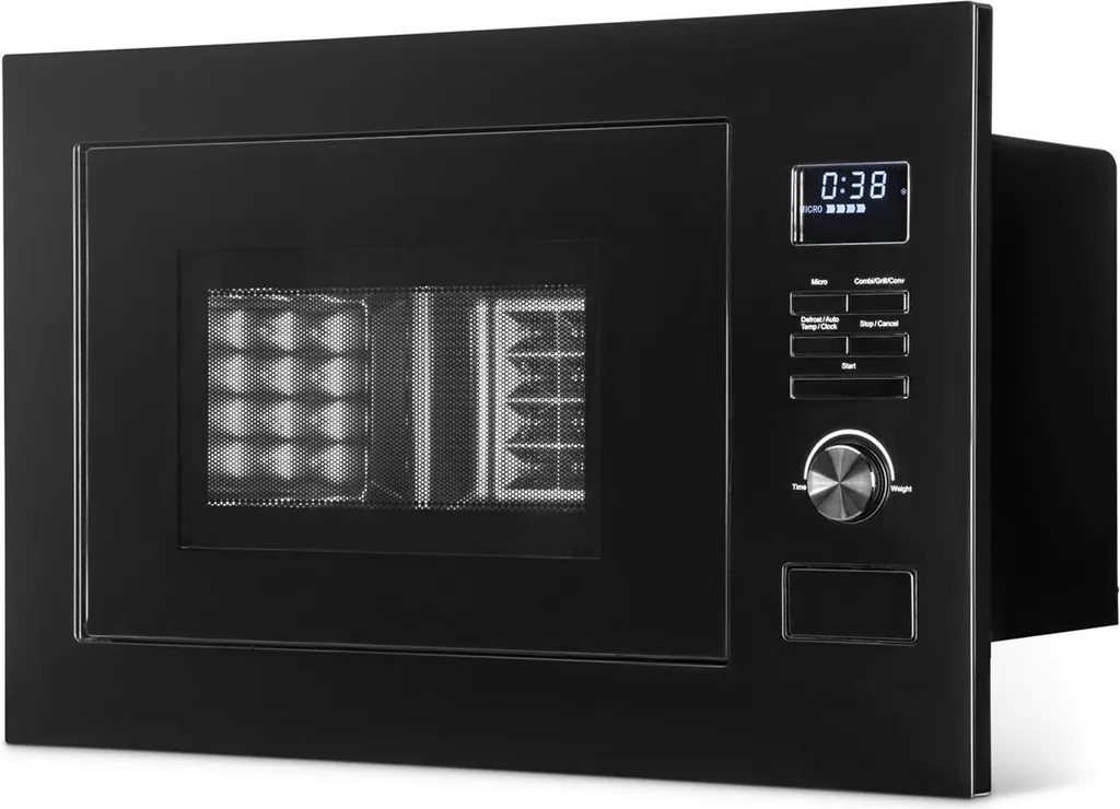 Bomann® Built-in Microwave with Grill and Convection | 60cm | incl. Grill Rack and Turntable | 25L Built-in Microwave Oven | MWG 3001 H EB Black