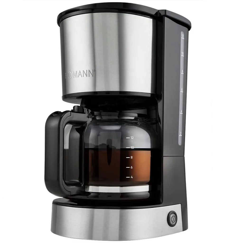 Bomann® Filter Coffee Machine for classic filter coffee | Stainless steel front | Drip stop | 12-14 cups of coffee | 800W | KA 6071 CB