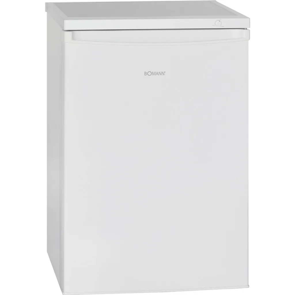 Bomann® freezer, 85 liter capacity, small freezer with 3 freezer drawers and ice cube tray, mini fridge with stepless temperature control, reversible door hinge - GS 2186.1, white