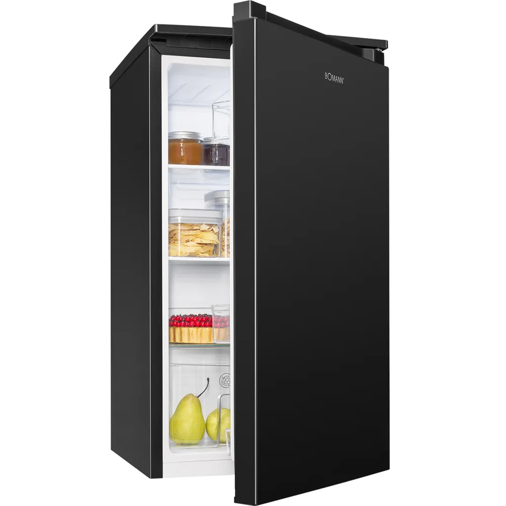 Bomann® Refrigerator without Freezer Compartment | 84cm | Quiet | 3 Shelves | Reversible Door Hinge | Standard Refrigerator | VS 7255 Black