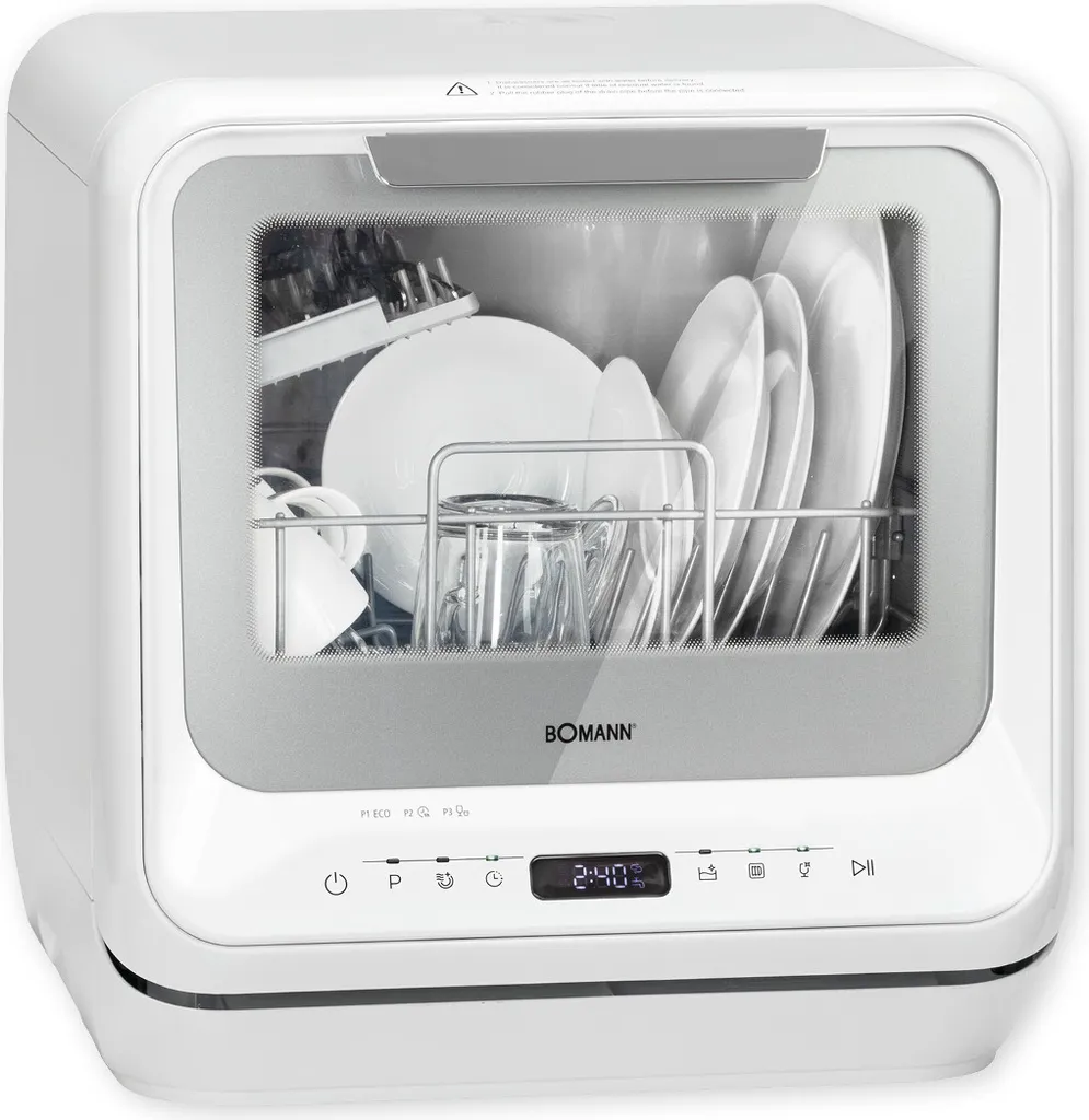 Bomann® countertop dishwasher with 5L water tank | can be used without a water connection | 5 programs | 1-24 h start delay | TSG 5701 countertop dishwasher