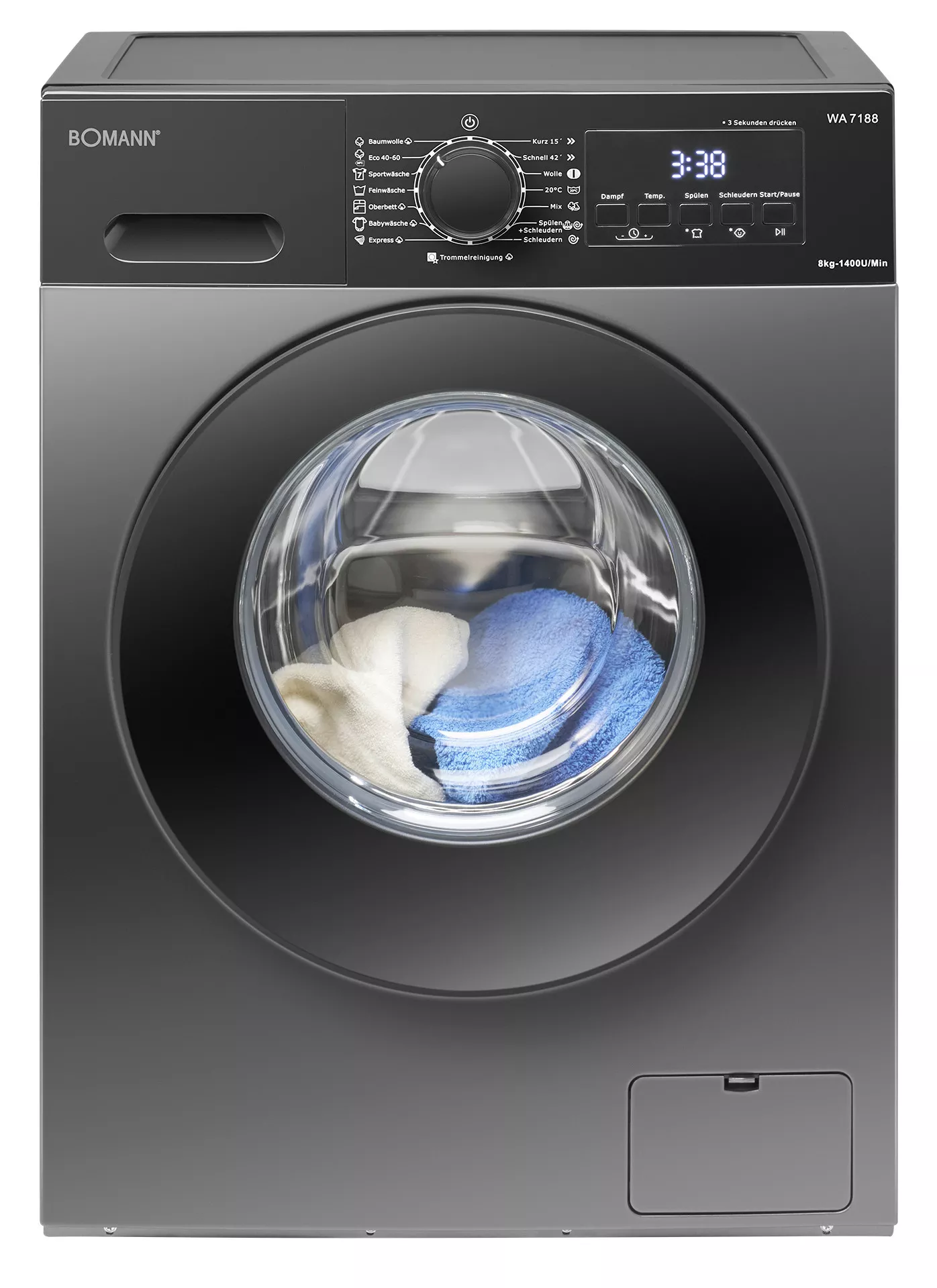 Bomann washing machine WA 7188, Titanium colors