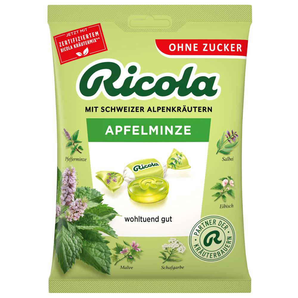 Apple mint candies, sugar-free