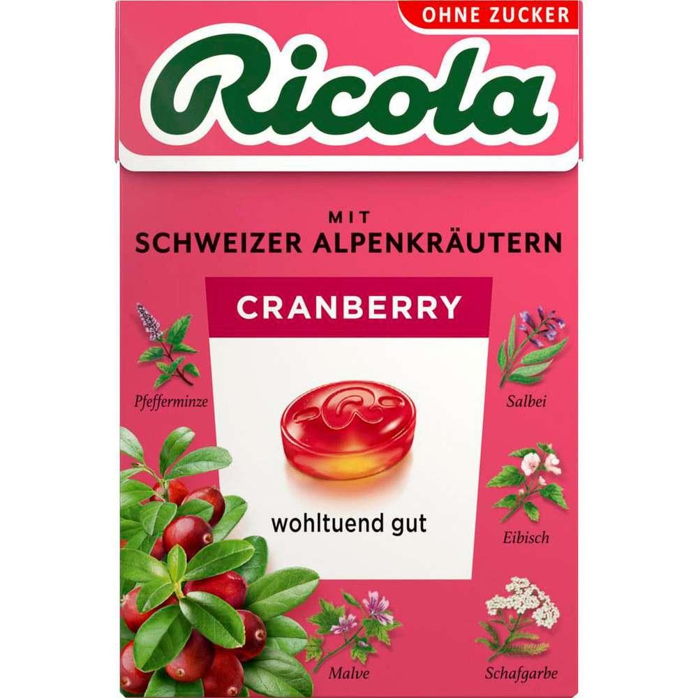 Ricola Cranberry candies, sugar-free